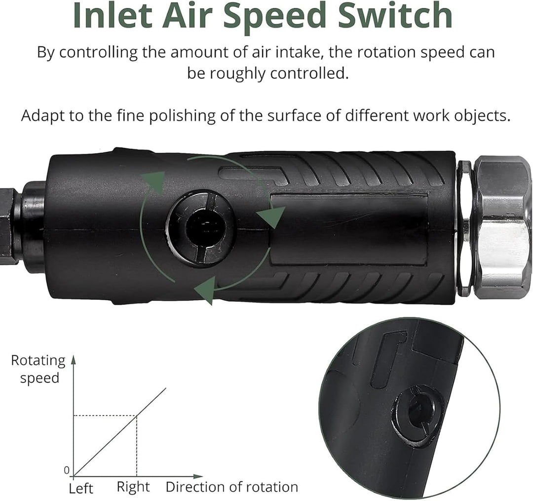 EYPINS Druckluftschleifer Set, Druckluft Winkelschleifer mit Schutzhülle Stabschleifer Gesenkschleif