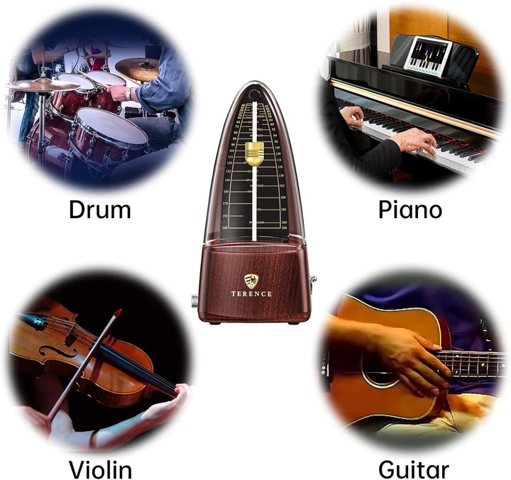 TERENCE Mechanisches Metronom für Klavier Gitarre Bass Violine Bass Metronom mit hoher Präzision Tra