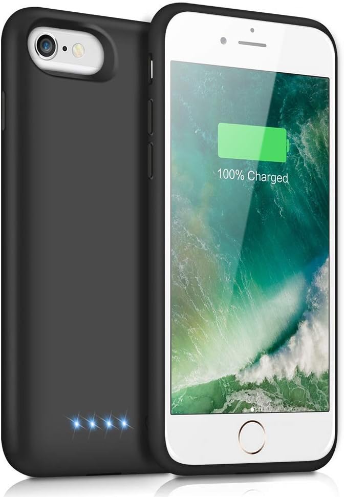 iPosible Akkuhülle für iPhone 7/6S/8/6, 【2022 Neueste】 6000mAh Zusatzakku Ladehülle Handyhülle Akku