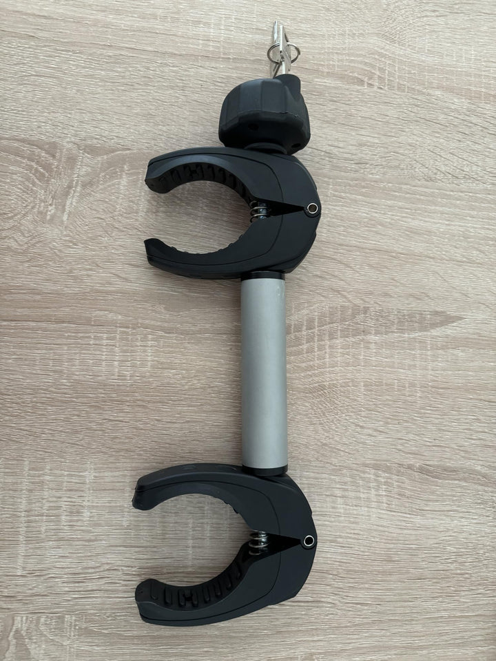 Rahmenhalter für Heck-Träger – Aluminium, Haltearm für 2. Fahrrad, Rahmenhalter Rohr-Länge 32 cm, fü