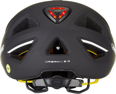 ABUS Stadthelm Urban-I 3.0 MIPS - Fahrradhelm mit Aufprallschutz, Rücklicht, Schirm und Magnetversch