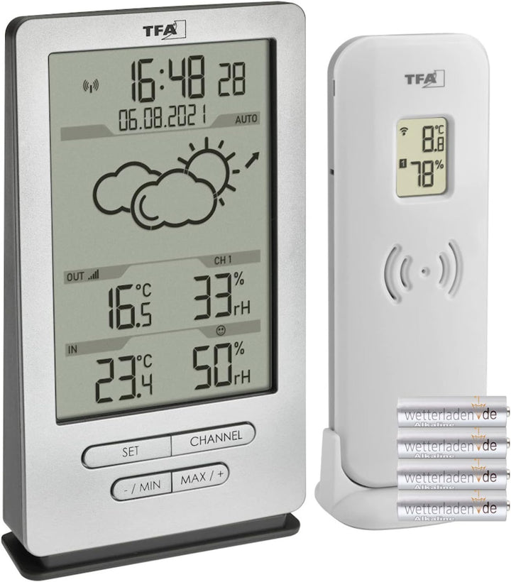 TFA Dostmann Funk Wetterstation Xena, 35.1162.54, mit Aussensensor, Innen und Aussentemperatur, mit