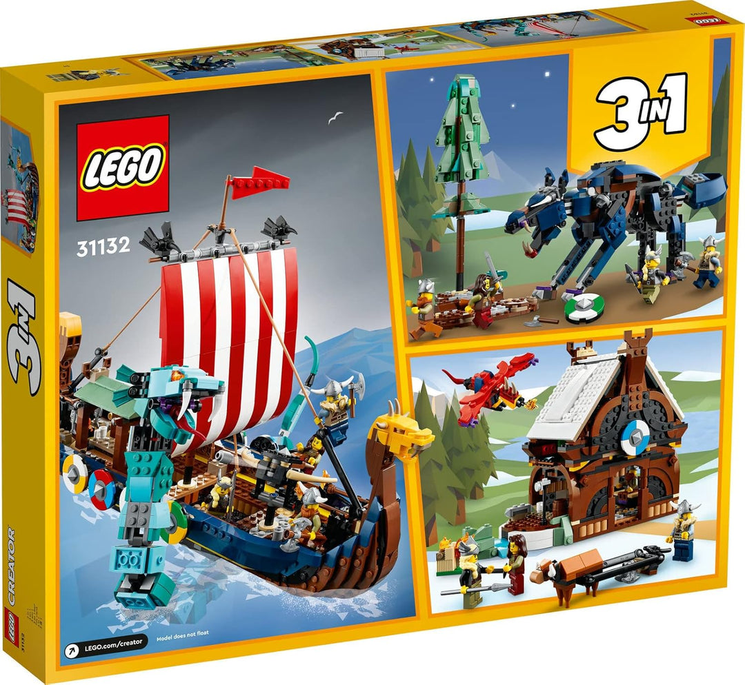 Lego Creator 2er Set: 31132 Wikingerschiff mit Midgardschlange & 31120 Mittelalterliche Burg