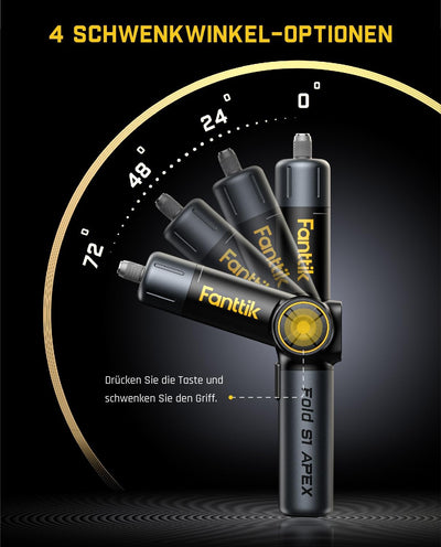 Fanttik Fold S1 APEX 3,7 V Akkuschrauber, elektrischer Schraubendreher, Bildschirminteraktion, Schwe