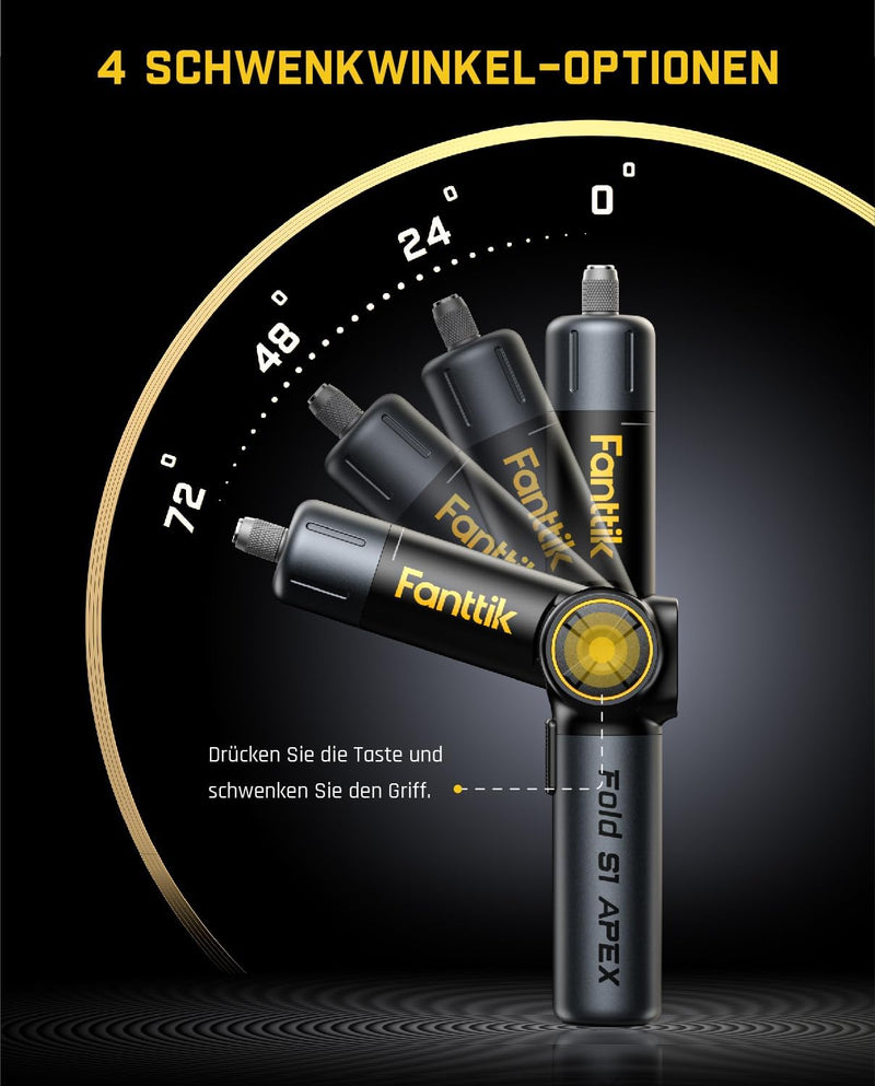 Fanttik Fold S1 APEX 3,7 V Akkuschrauber, elektrischer Schraubendreher, Bildschirminteraktion, Schwe