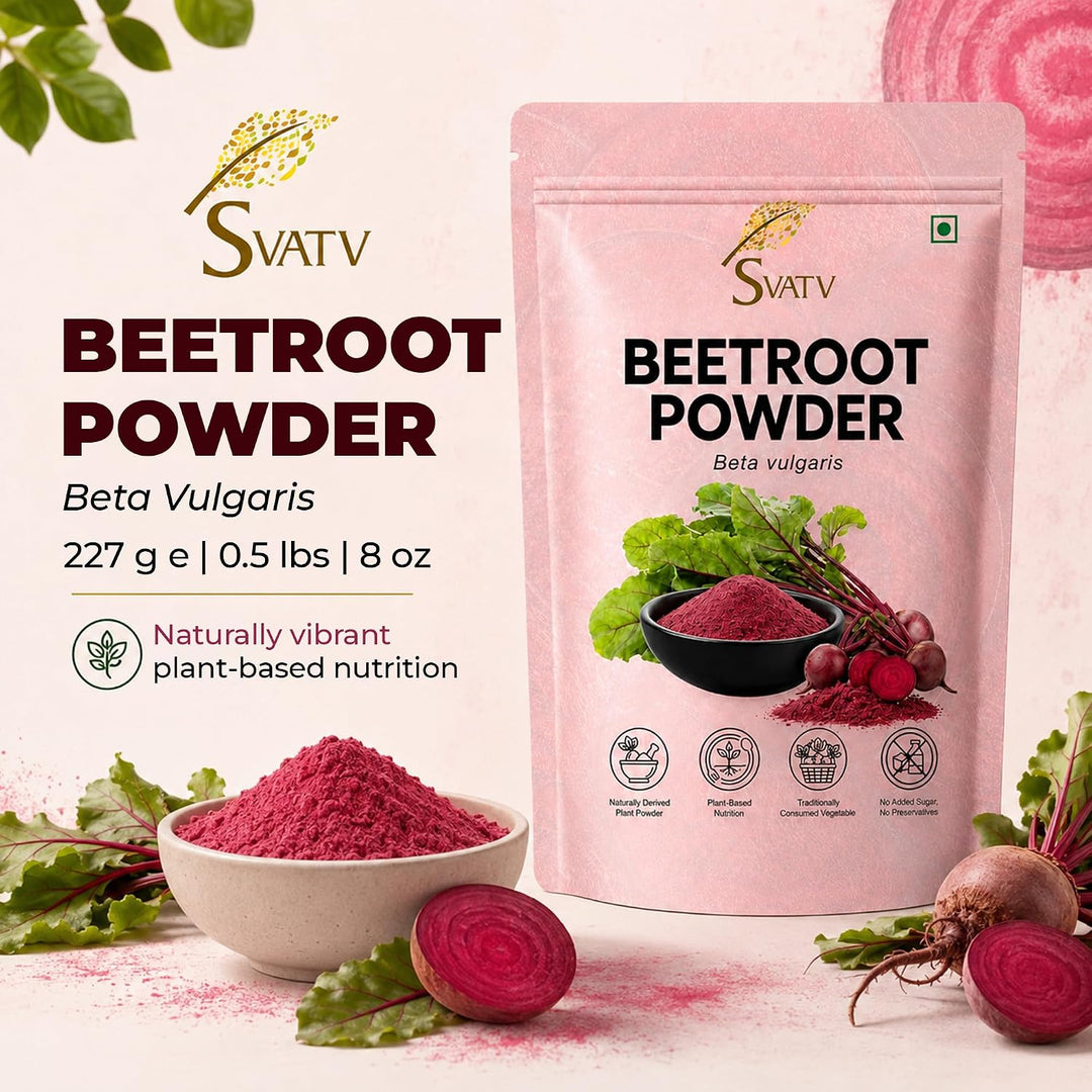 SVATV Rote-Bete-Pulver | Spendet trockener Haut Feuchtigkeit | Hautaufhellung | Natürlicher Stickoxi