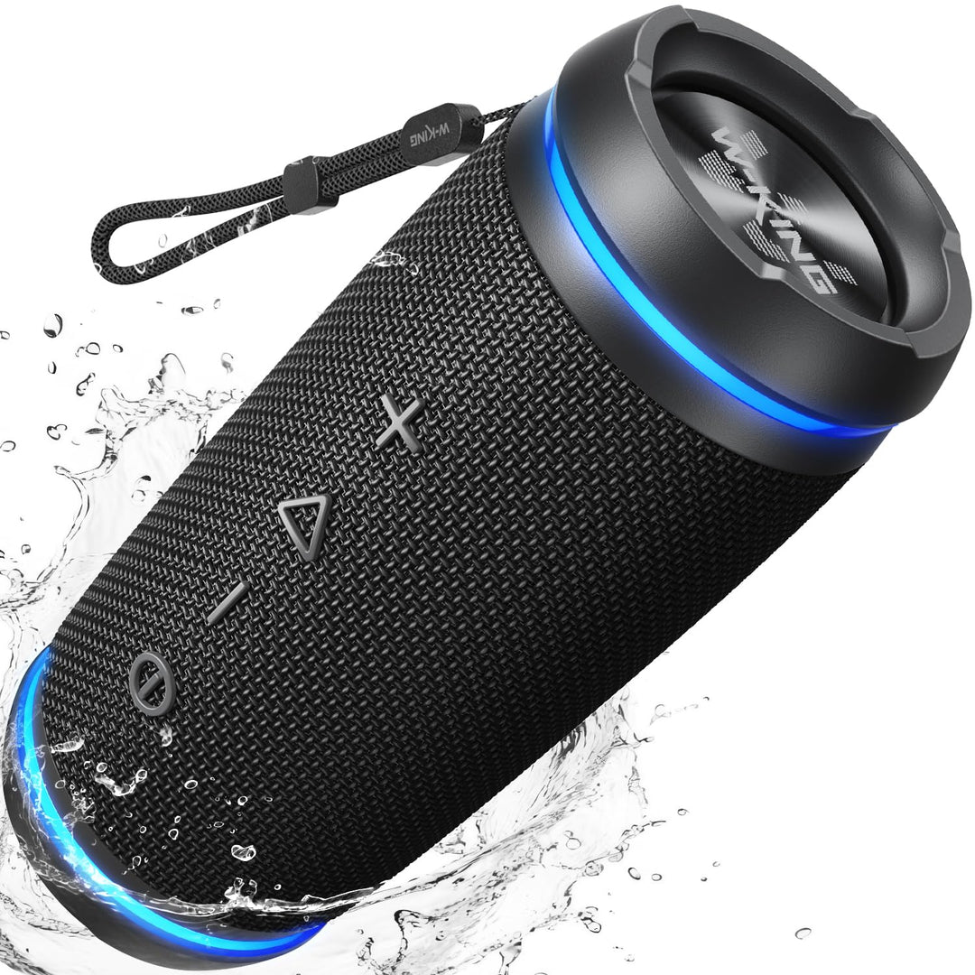W-KING Bluetooth Lautsprecher, 36W Musikbox Tragbarer Bluetooth Box mit 360° Rundumklang, Kabellose