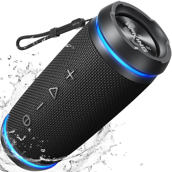 W-KING Bluetooth Lautsprecher, 36W Musikbox Tragbarer Bluetooth Box mit 360° Rundumklang, Kabellose