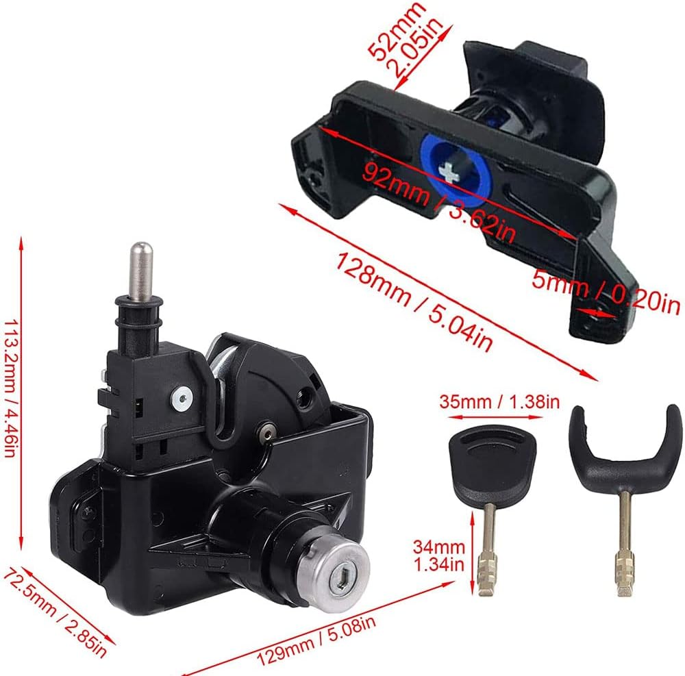 VHEUHZ Motorhaubenschloss komplett Satz 2x Schlüssel kompatibel mit Ford Transit MK7 6C1A16D748AB 8T