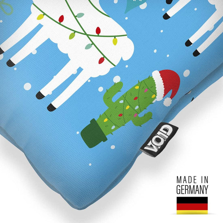 VOID Lama Winter Weihnachten Kissenbezug Kissenhülle Sofakissen Kissen Deko Weihnachten Winter Weihn