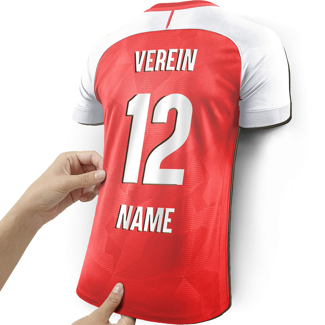 Elbeffekt Trikotlampe für Arsenal Fans aus Holz - personalisierbares Geschenk - schenke Dein individ