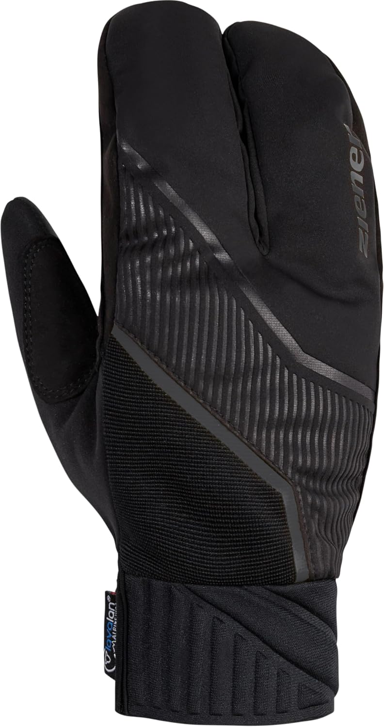 Ziener Herren Uzomios Langlauf/Nordic/Crosscountry-Handschuhe | extra warm, Wolle, Lobster 9 Schwarz