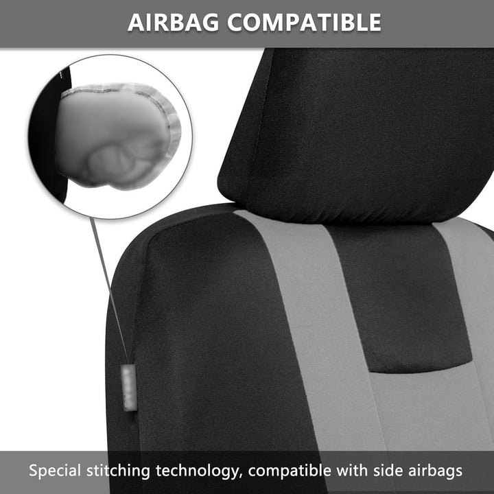 9 Stück Universal Autositzbezüge, Sitzbezüge Auto Für 5 Sitzer, Autositzauflage Set Seiten-Airbag-ko