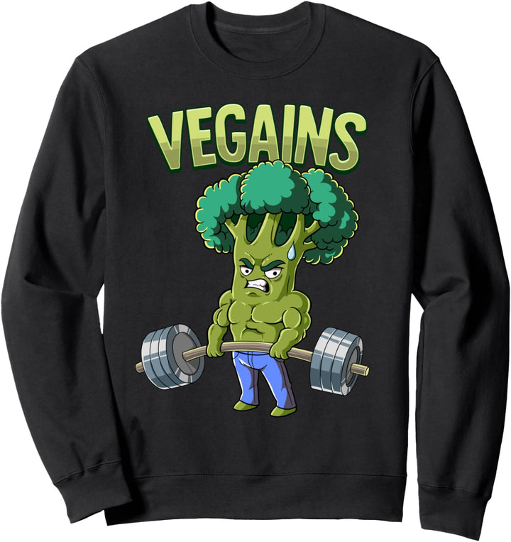 Vegains Vegan Bodybuilding Fitness Gym Sweatshirt