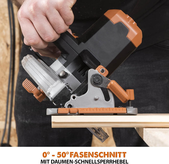 Evolution Power Tools R165CCS-Li Akku-Kreissäge für Schnitte in den verschiedensten Materialien – 4 