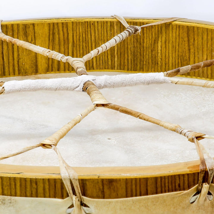 Schamanentrommel Ø 40 cm Rahmentrommel Mehrschichtiger Holzrahmen Rund Ziegenhaut Shaman Drum inklus