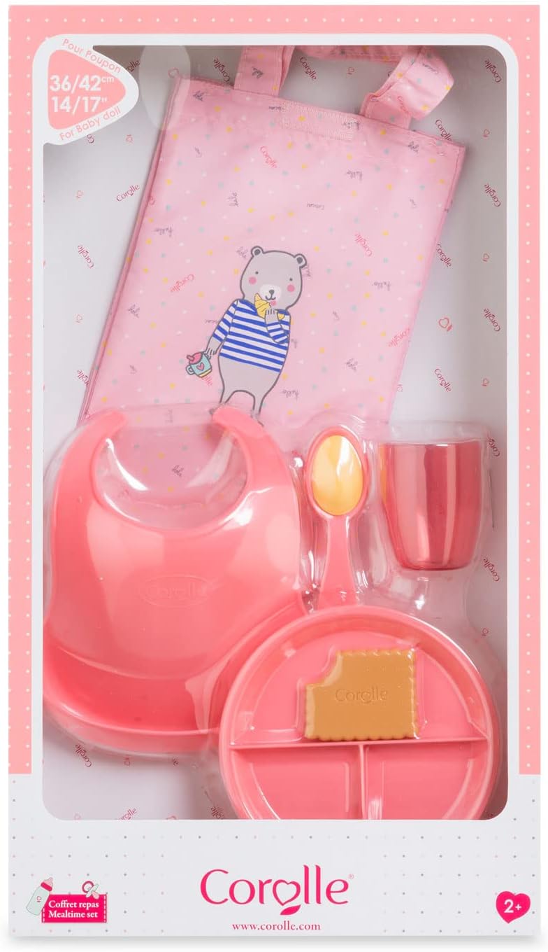 Corolle- 140690 Lunchbox für Puppen, 36 cm und 42 cm, Zubehör, Rosa
