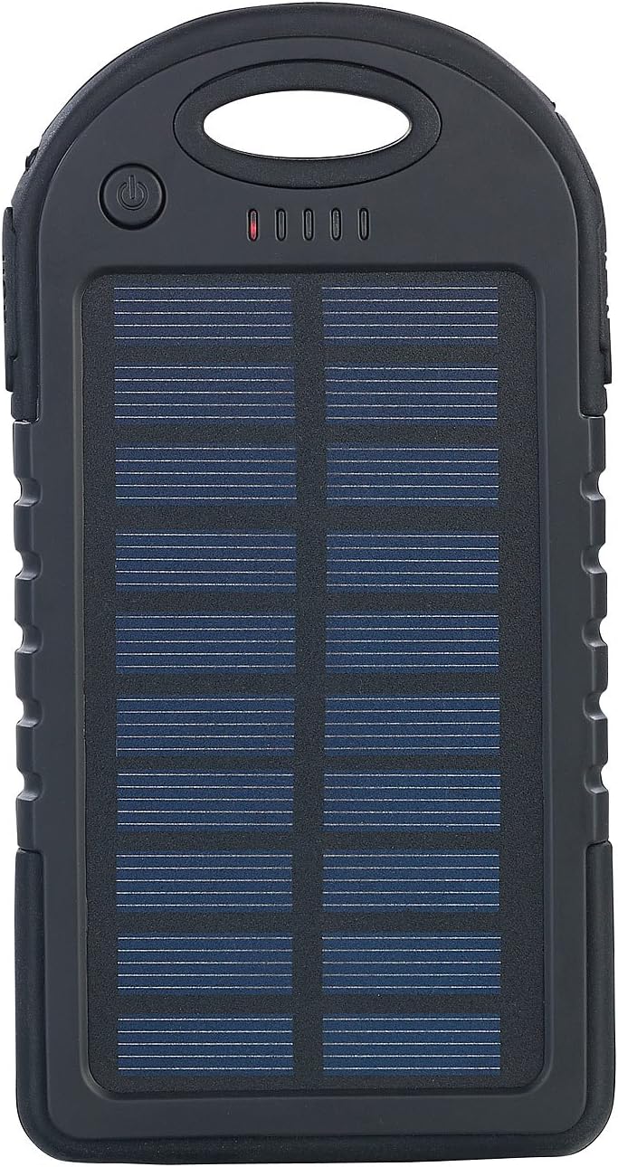 revolt Solarbank für Handy: Solar-Powerbank mit 4.000 mAh & Taschenlampe, 2X USB, bis 2 A, 10 Watt (