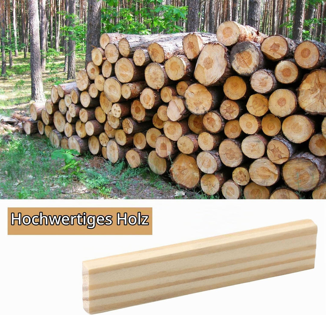 KQDRAVINE 100 Stück bastelholz klötzchen, 100 x 20 x 7mm Holzbausteine Bastelklötzchen holzklötze Ho