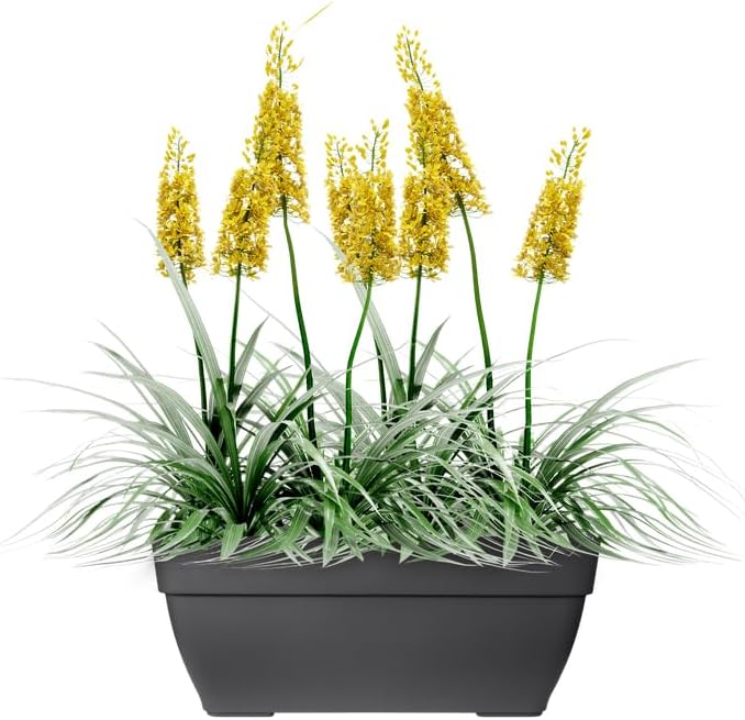 Elho Vibia Campana Trough 80 - Übertopf für Aussen Anthrazit 80 cm 80 cm Anthrazit, 80 cm Anthrazit