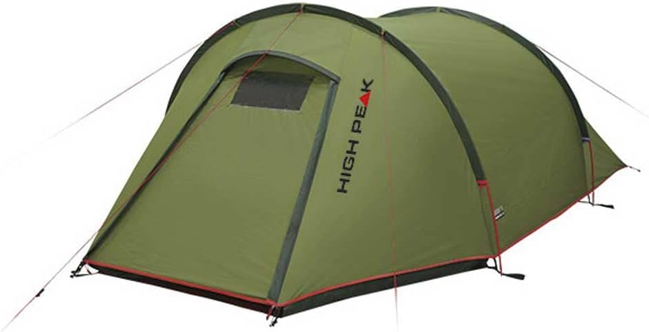 High Peak Leichtgewicht Zelt Kite 3, Campingzelt mit Vorbau, Trekkingzelt für 3 Personen, Tunnelzelt