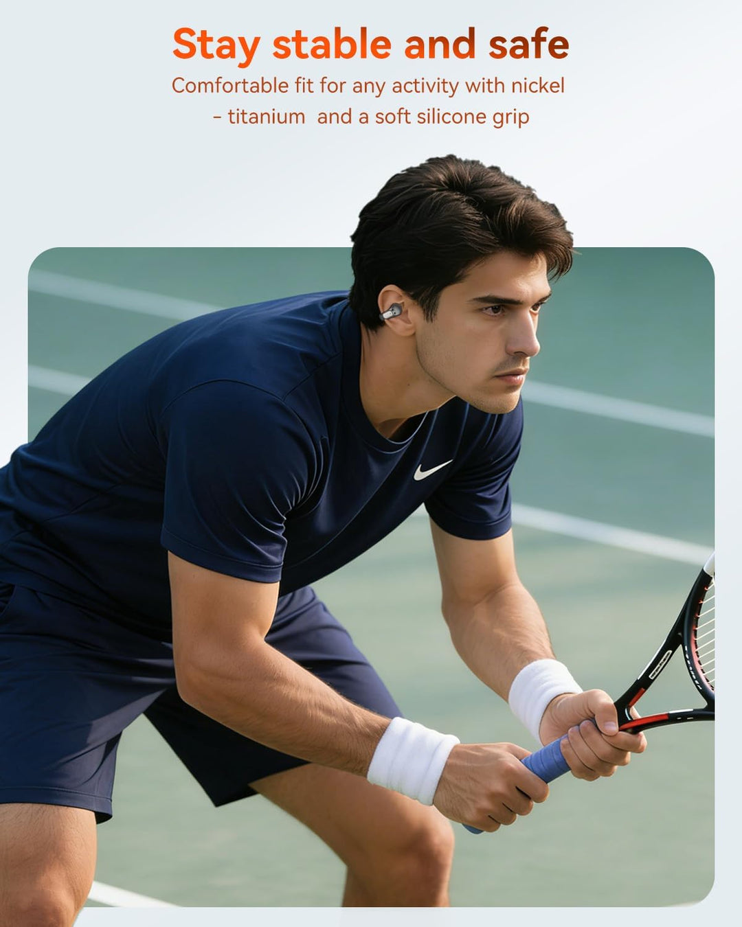ANSTEN Open Ear Kopfhörer Bluetooth 5.4, Clip on Kopfhörer mit ENC HD-Noise Cancelling für Anrufe, I