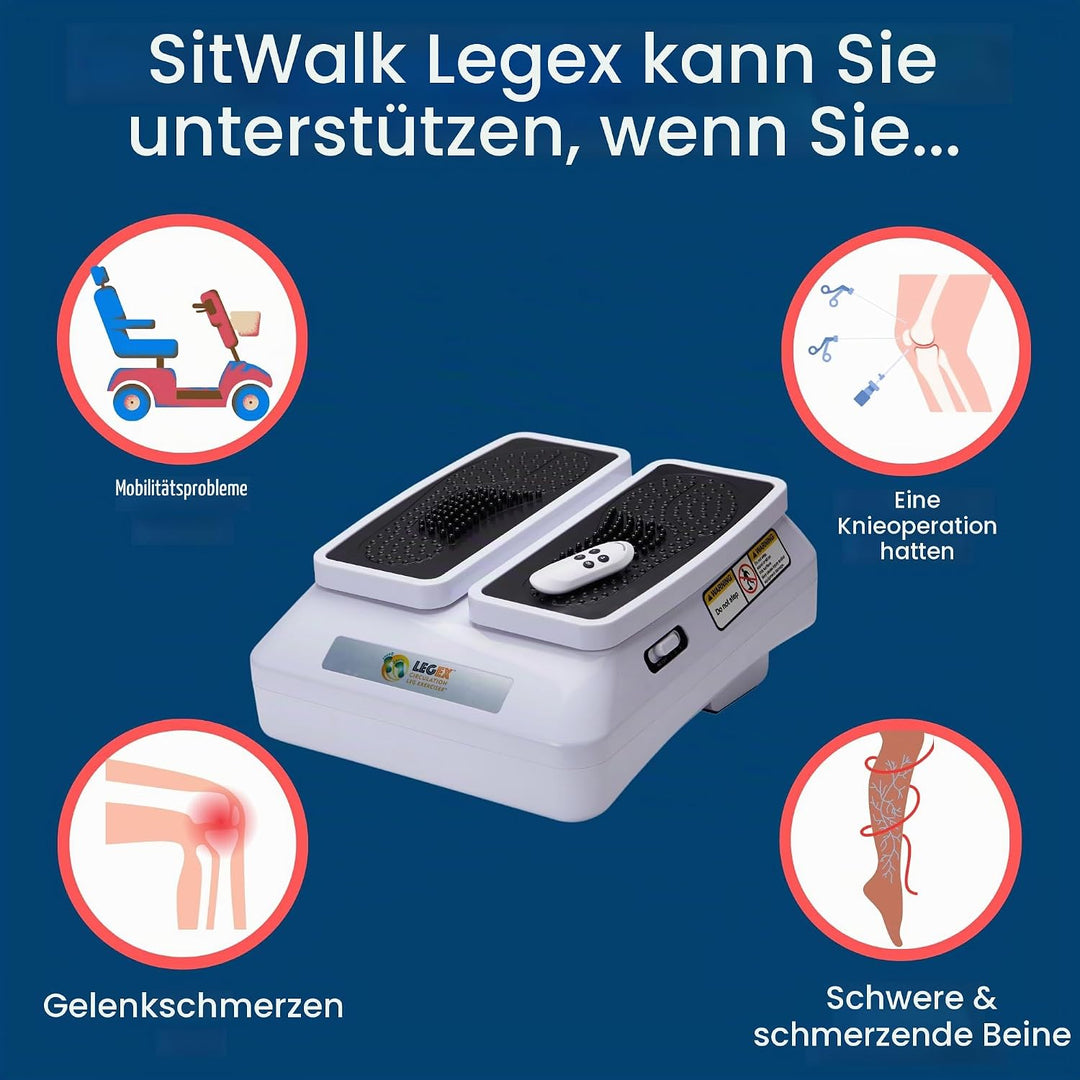 BioEnergiser Leg Exerciser Pro Bein-Trainer I passives Training für Jung &amp; Alt - 3 Stufen - inkl. Fe