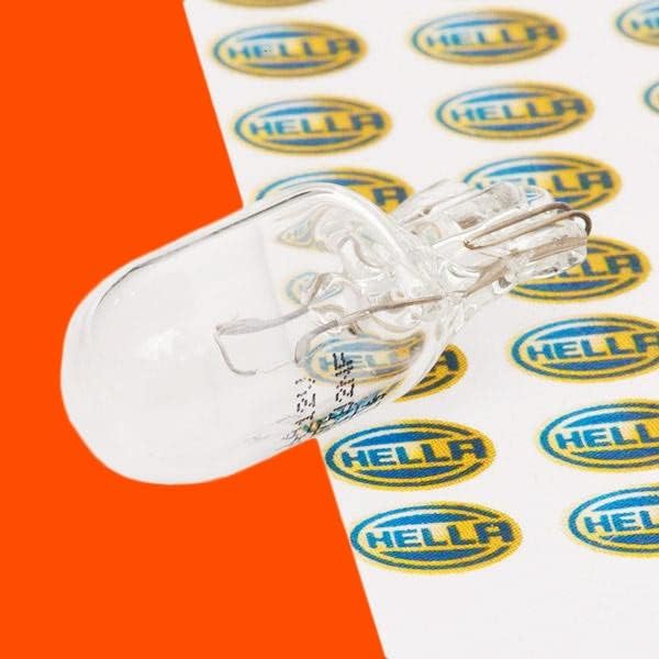 HELLA - Innenraumleuchte - Halogen - 12V - 5W - W5W - Einbau/Schraubanschluss - Lichtscheibenfarbe:
