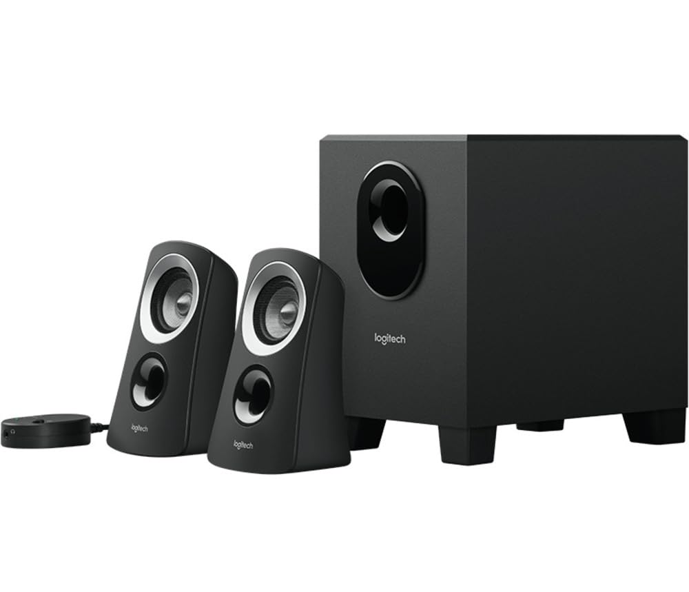 Logitech Z313 2.1 Lautsprecher-System mit Subwoofer, 50 Watt Spitzenleistung, 3.5 mm Eingang, Kopfhö