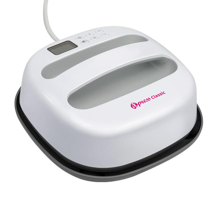 plottiX PL0301014 iXpress Classic 2-Transferpresse-22,5 x 22,5cm, Metall, Weiss, Kompakt