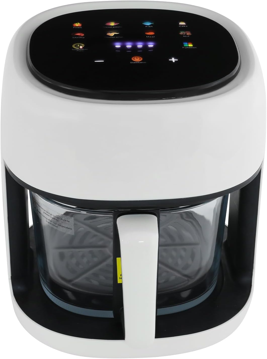 Heissluftfritteuse 3.3L Smart Airfryer mit Full Touch Screen & Sichtfenster, Air Fryer mit Automatis