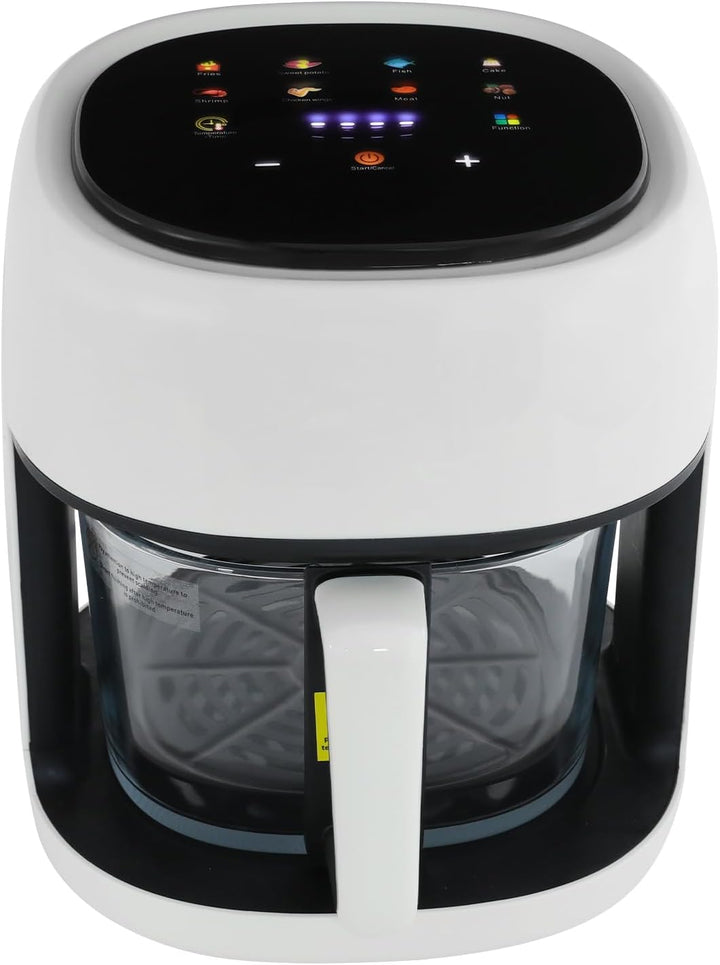 Heissluftfritteuse 3.3L Smart Airfryer mit Full Touch Screen & Sichtfenster, Air Fryer mit Automatis
