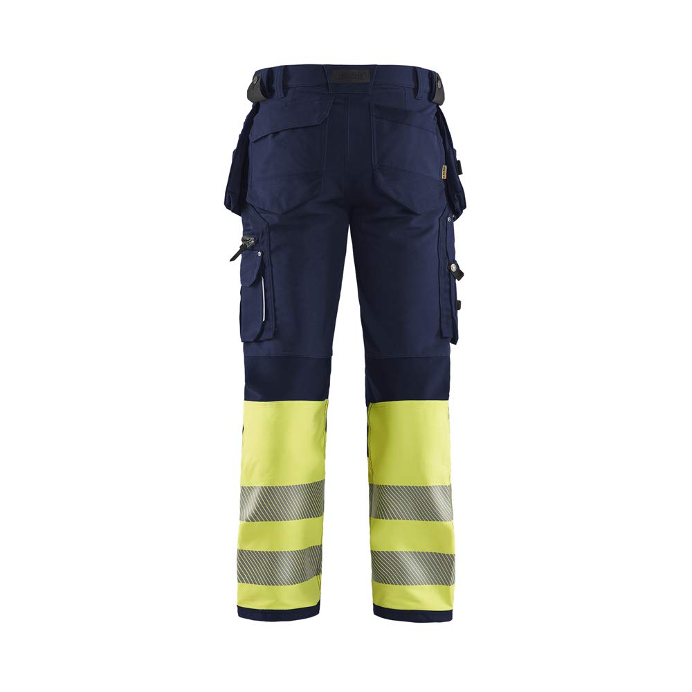 Blaklader 199316428933C62 Hi-Vis 4-Wege Stretch Hose, Marineblau/Gelb, Grösse C62