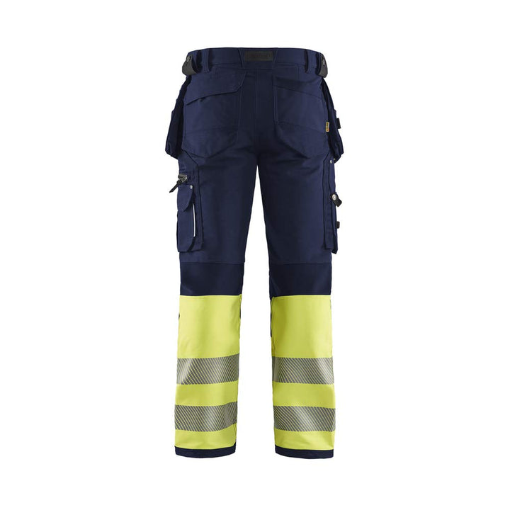 Blaklader 199316428933C62 Hi-Vis 4-Wege Stretch Hose, Marineblau/Gelb, Grösse C62