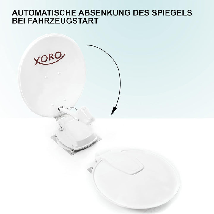 XORO MTA 65 Twin - 65 cm vollautomatische Satellitenantenne, stationär & mobil einsetzbar, 12/24 Vol