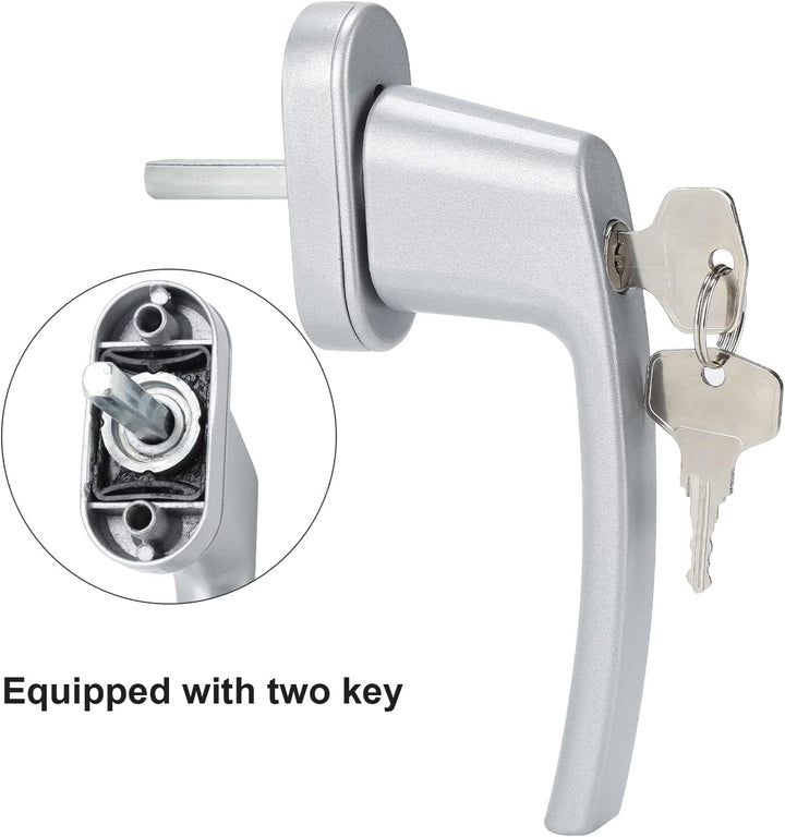 Jopassy Aluminium Fenstergriff mit Schloss in Stiftlänge 35cm Abschliessbare Fenstergriffe,Kindersic
