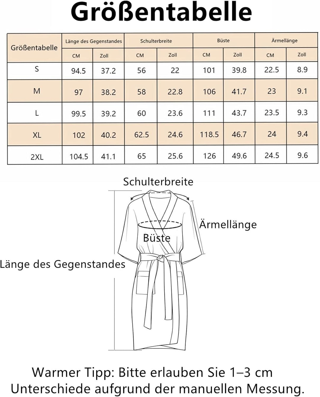 COLORFULLEAF 100% Baumwolle Bademantel Damen Kurz Morgenmantel Leicht Knielang Kimono Saunamantel Na