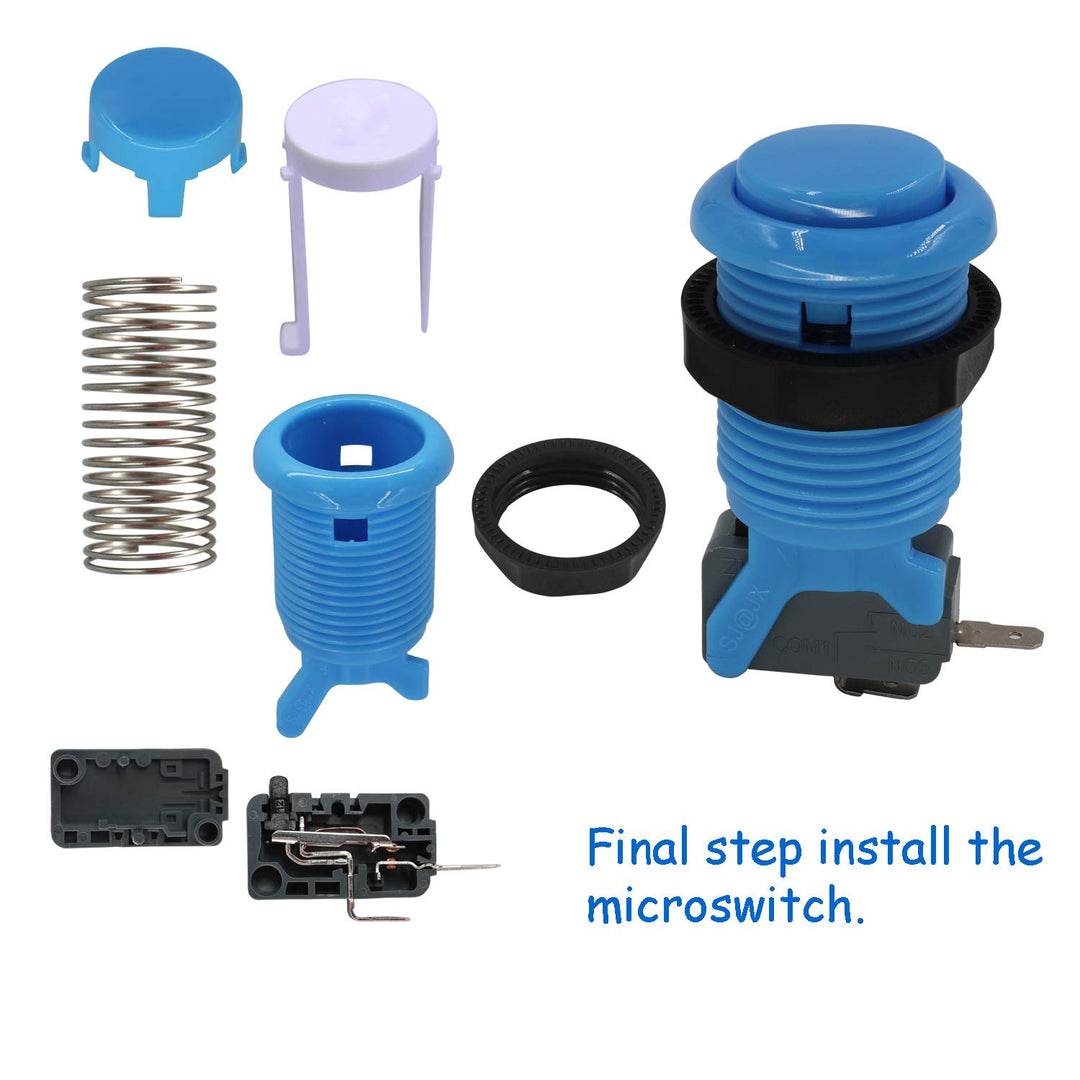 SJ@JX Arcade Game 2 Player Controller DIY Kit Microswitch Button 4&8 Way Joystick Zero Delay USB Enc