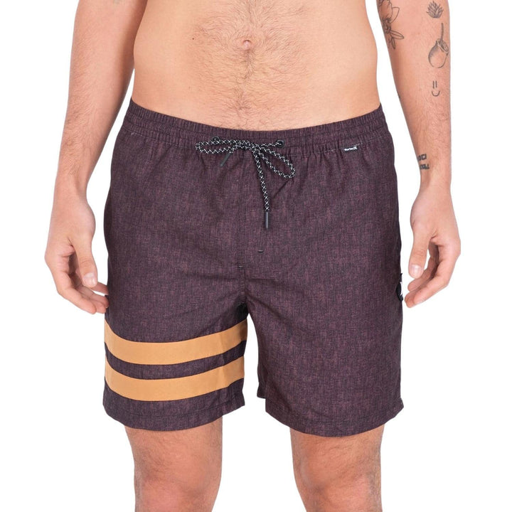 Hurley Herren Blockparty Volley Board-Shorts L Schwarz, L Schwarz