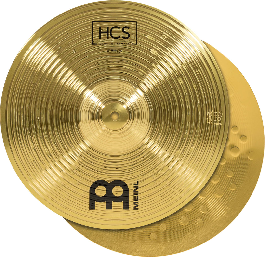 Meinl Cymbals HCS Hihat 13 Zoll (Video) Schlagzeug Becken – Paar – (33,02cm) Messing, Traditionelles