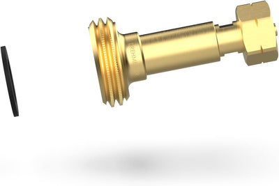 Drehmeister Acme Tankadapter zum Befüllen von Gasflaschen mit W21,8 x 1/14 LH Gewinde (z.B. französi