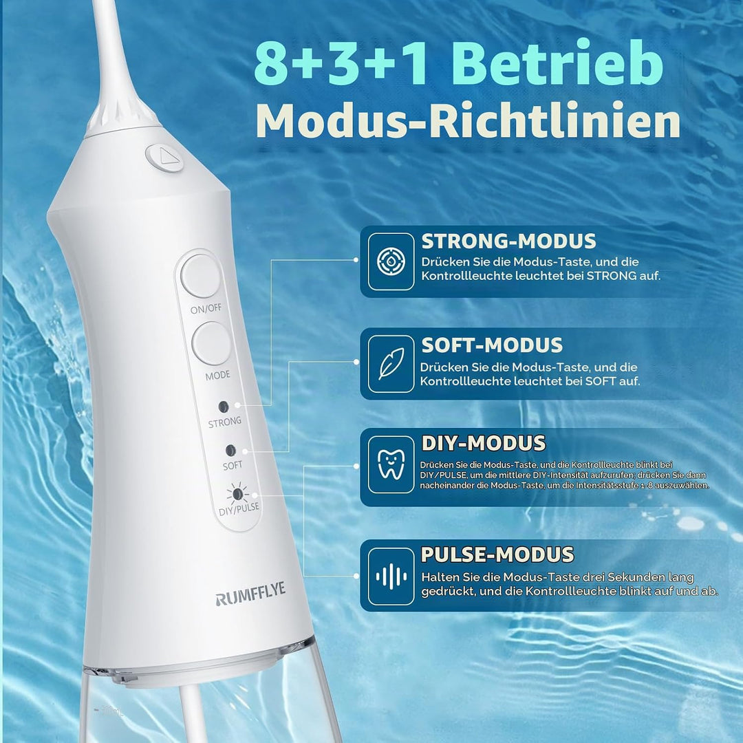 Munddusche Kabellos 4 Modi 12 Stufen Water Flosser 0.6MM Wasserstrahl Oral Elektrische Zahnseide Zah