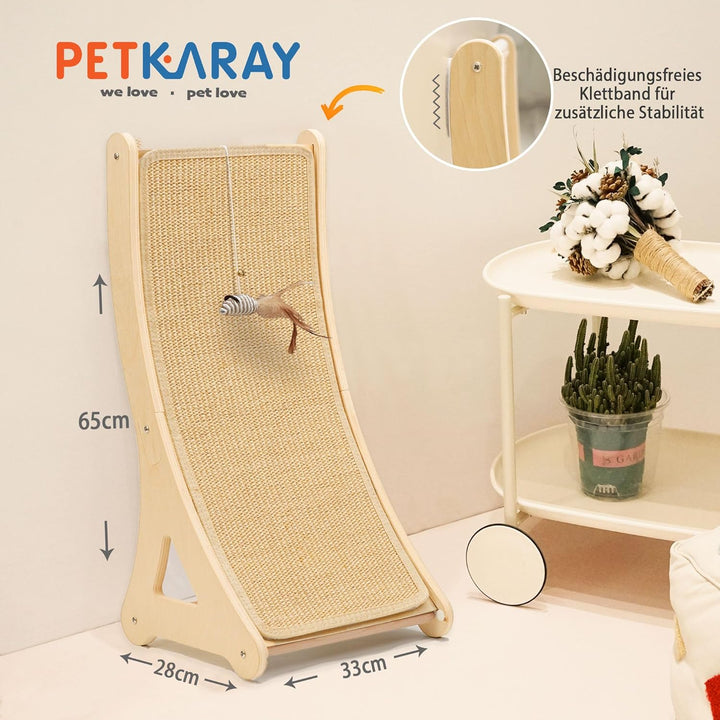 Gebogener Kratzbaum für Katzen, Sisal-Kratzrampe für Kätzchen, L-förmiges Kratzpad für Hauskatzen, 2
