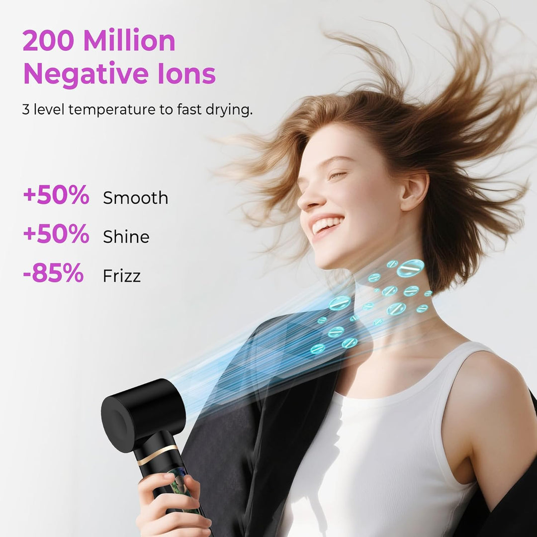 Neue Airstyler 5 in 1 Hairstyler Set, Ionen Föhnbürste mit 30mm Warmluft-Lockenstab | 1000W Haartroc