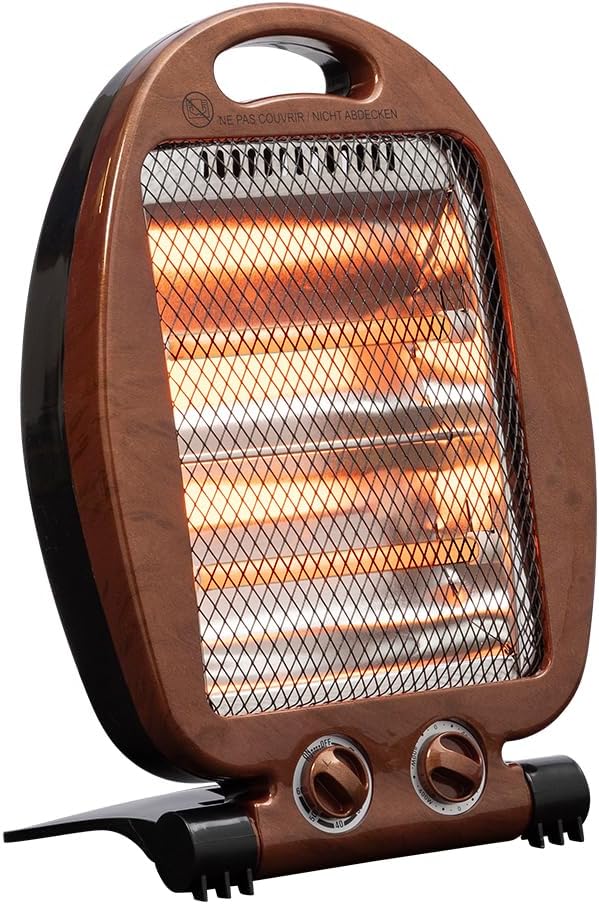Infrarot-Heizstrahler 400/800 W – geräuschlos, schnelle Tiefenwärme, Timer, klappbar, sicher, für Zu