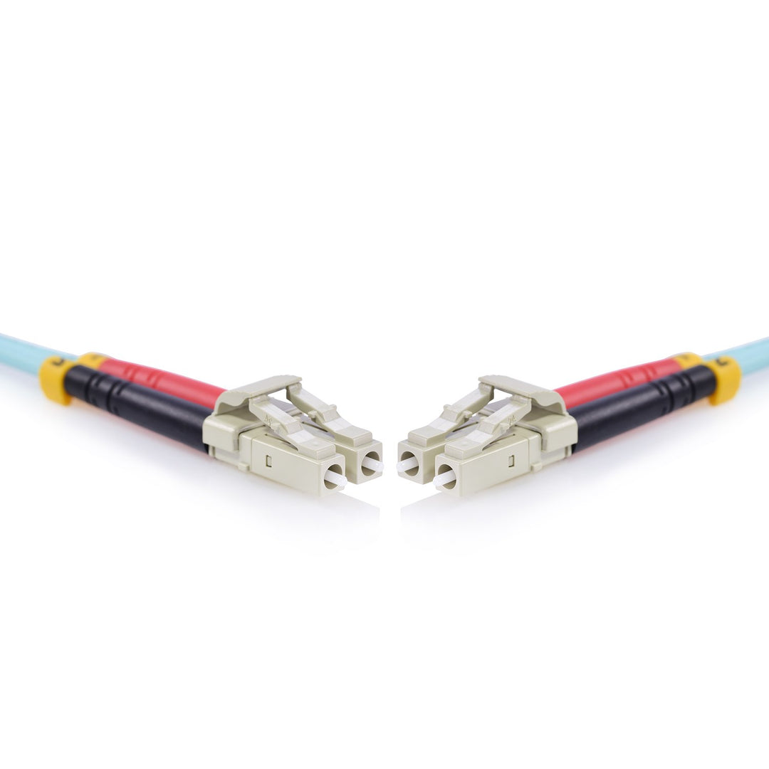 TPFNet Premium 5er Pack 10m LWL Glasfaser Fiber Patchkabel Netzwerkkabel OM3 Multimode LC/LC Duplex
