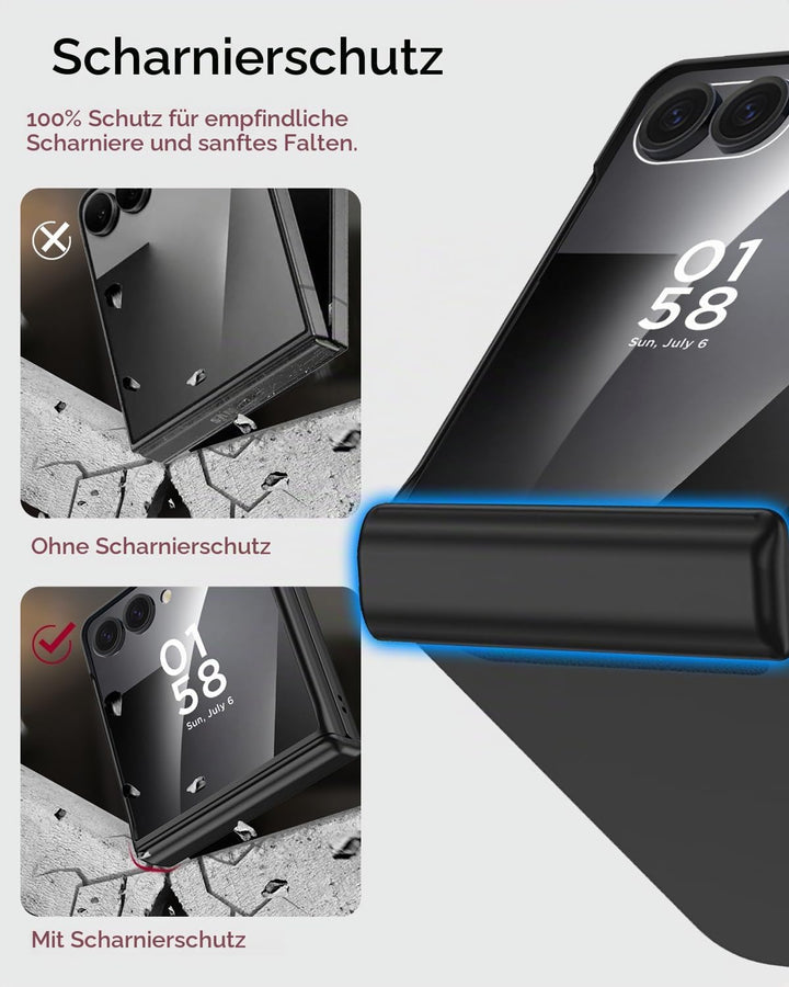 Miimall Kompatibel mit Samsung Galaxy Z Flip 7 Hülle mit Scharnierschutz Magnetischer [Externer Bild