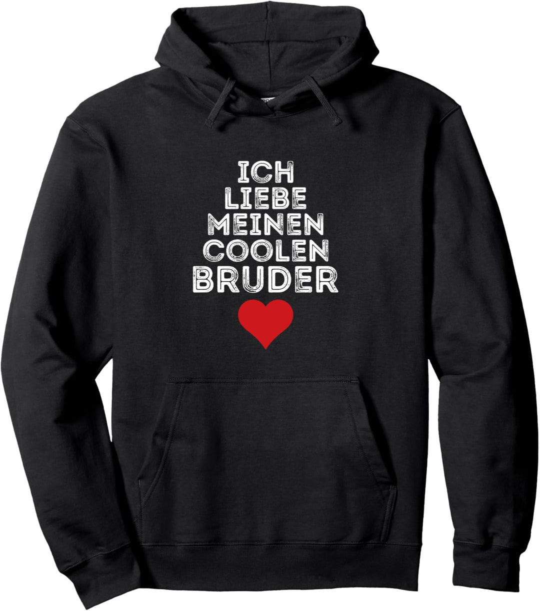 Ich liebe meinen coolen Bruder Herz Bro Pullover Hoodie