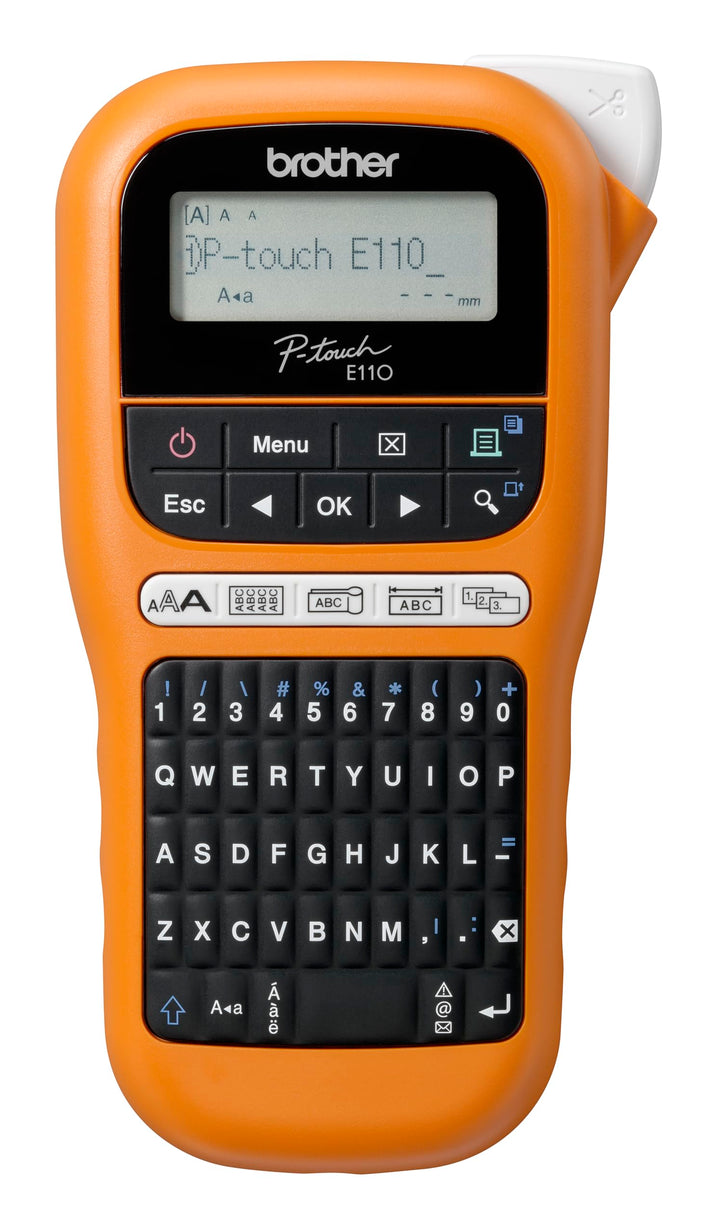 Brother PT-E110 Industrielles Beschriftungsgerät (für 3,5 bis 12 mm breite TZe-Schriftbänder, Beschr