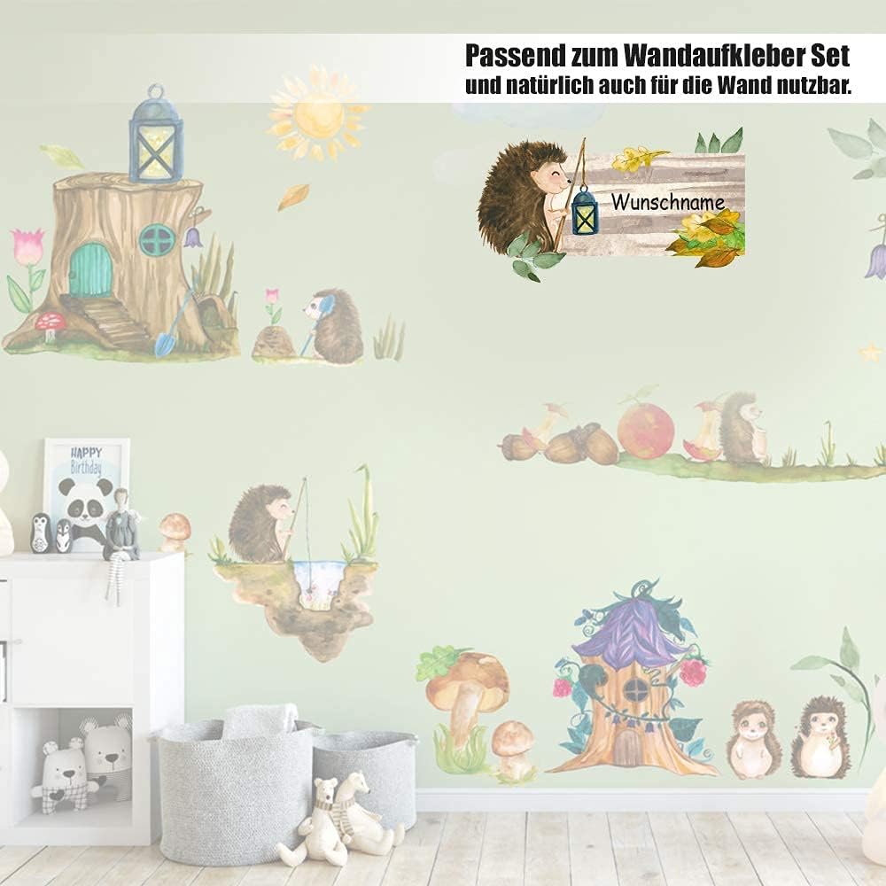 Türaufkleber oder Wandaufkleber Aufkleber mit Wunschnamen für Kinderzimmer Junge Mädchen (Gr.2 40x28